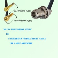 MS156 Male R/A to N Bulkhead Female R/A RF Cable Assembly