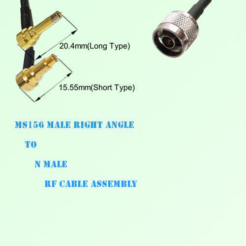 MS156 Male Right Angle to N Male RF Cable Assembly