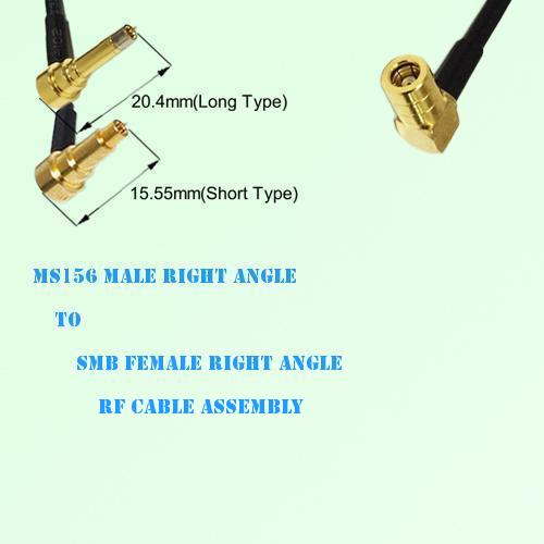 MS156 Male Right Angle to SMB Female Right Angle RF Cable Assembly