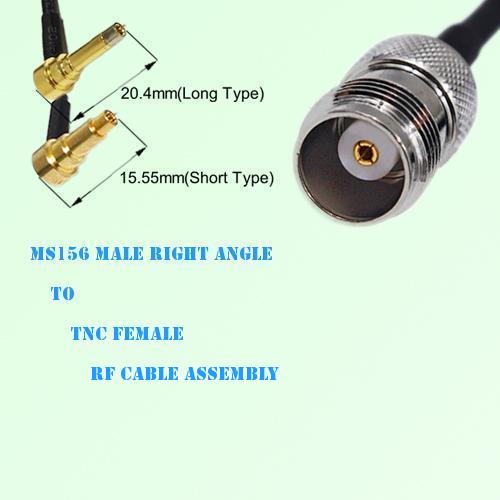 MS156 Male Right Angle to TNC Female RF Cable Assembly