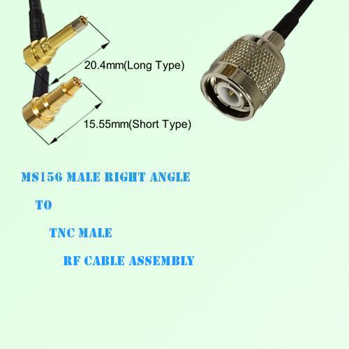 MS156 Male Right Angle to TNC Male RF Cable Assembly