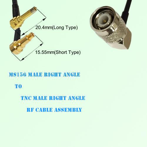 MS156 Male Right Angle to TNC Male Right Angle RF Cable Assembly