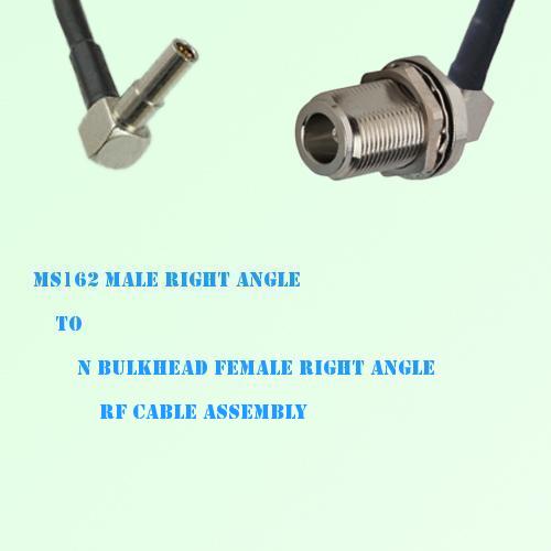 MS162 Male R/A to N Bulkhead Female R/A RF Cable Assembly MS162 Male R/A to N Bulkhead Female R/A RF Cable Assembly