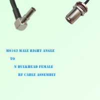 MS162 Male Right Angle to N Bulkhead Female RF Cable Assembly MS162 Male Right Angle to N Bulkhead Female RF Cable Assembly