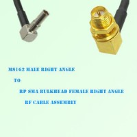 MS162 Male R/A to RP SMA Bulkhead Female R/A RF Cable Assembly