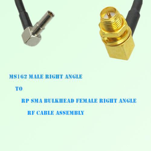 MS162 Male R/A to RP SMA Bulkhead Female R/A RF Cable Assembly MS162 Male R/A to RP SMA Bulkhead Female R/A RF Cable Assembly