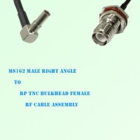 MS162 Male Right Angle to RP TNC Bulkhead Female RF Cable Assembly MS162 Male Right Angle to RP TNC Bulkhead Female RF Cable Assembly