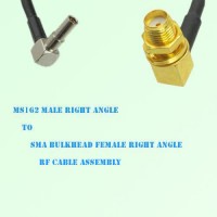 MS162 Male R/A to SMA Bulkhead Female R/A RF Cable Assembly