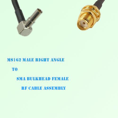 MS162 Male Right Angle to SMA Bulkhead Female RF Cable Assembly