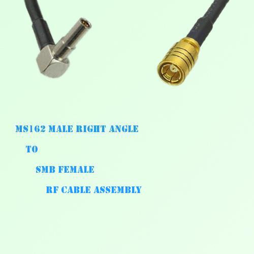 MS162 Male Right Angle to SMB Female RF Cable Assembly