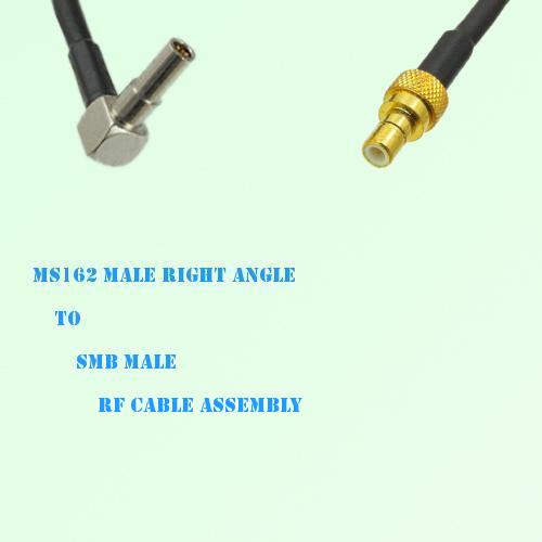 MS162 Male Right Angle to SMB Male RF Cable Assembly