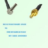 MS162 Male Right Angle to SMB Bulkhead Male RF Cable Assembly MS162 Male Right Angle to SMB Bulkhead Male RF Cable Assembly