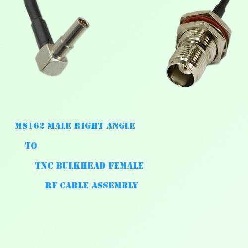 MS162 Male Right Angle to TNC Bulkhead Female RF Cable Assembly