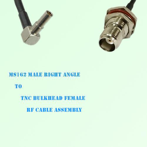 MS162 Male Right Angle to TNC Bulkhead Female RF Cable Assembly MS162 Male Right Angle to TNC Bulkhead Female RF Cable Assembly