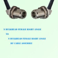 N Bulkhead Female R/A to N Bulkhead Female R/A RF Cable Assembly