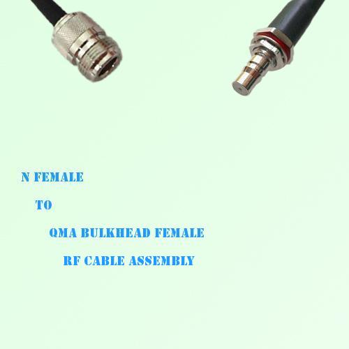 N Female to QMA Bulkhead Female RF Cable Assembly