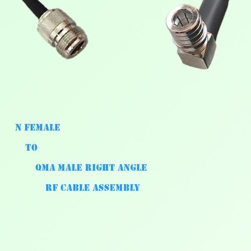 N Female to QMA Male Right Angle RF Cable Assembly