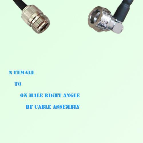 N Female to QN Male Right Angle RF Cable Assembly