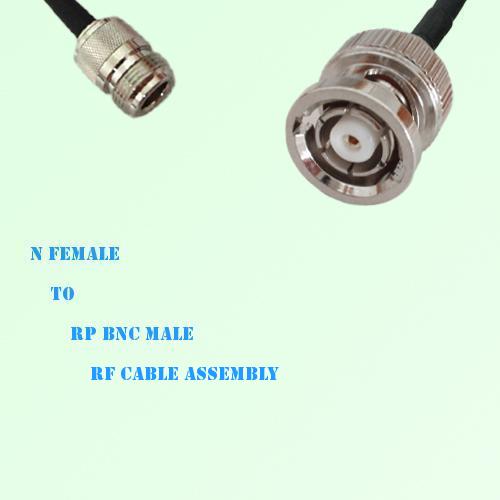 N Female to RP BNC Male RF Cable Assembly