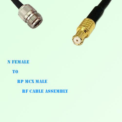 N Female to RP MCX Male RF Cable Assembly