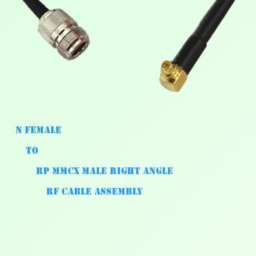 N Female to RP MMCX Male Right Angle RF Cable Assembly