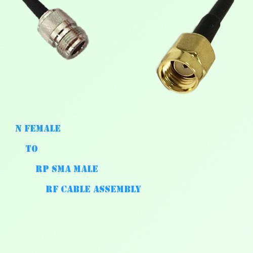N Female to RP SMA Male RF Cable Assembly
