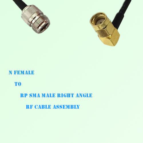 N Female to RP SMA Male Right Angle RF Cable Assembly