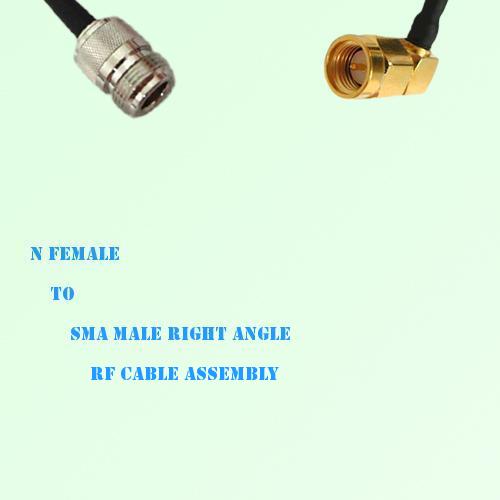 N Female to SMA Male Right Angle RF Cable Assembly