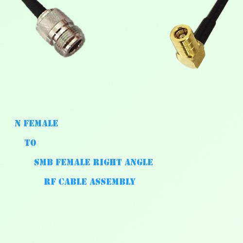 N Female to SMB Female Right Angle RF Cable Assembly