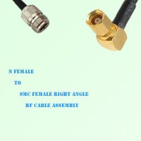 N Female to SMC Female Right Angle RF Cable Assembly