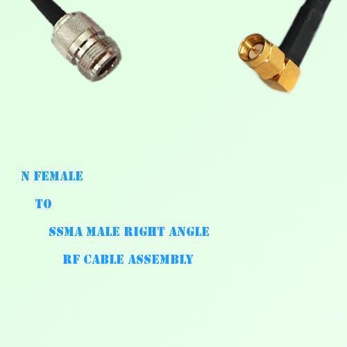 N Female to SSMA Male Right Angle RF Cable Assembly N Female to SSMA Male Right Angle RF Cable Assembly