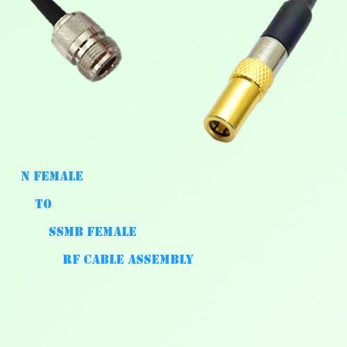 N Female to SSMB Female RF Cable Assembly
