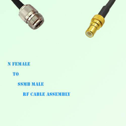 N Female to SSMB Male RF Cable Assembly