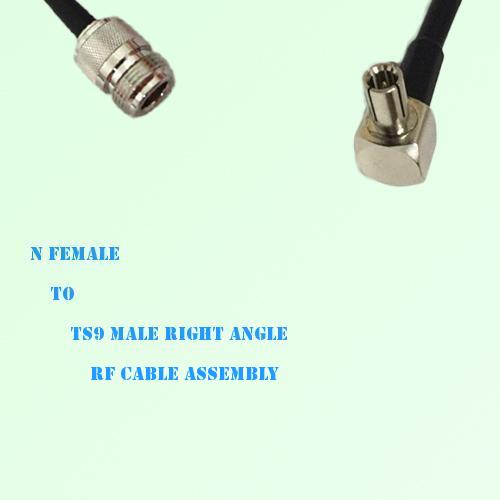 N Female to TS9 Male Right Angle RF Cable Assembly