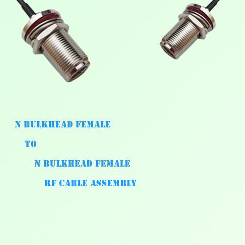 N Bulkhead Female to N Bulkhead Female RF Cable Assembly