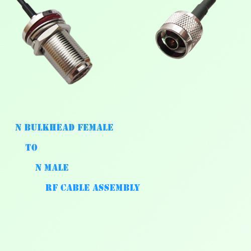 N Bulkhead Female to N Male RF Cable Assembly