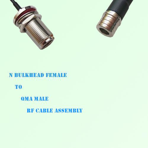 N Bulkhead Female to QMA Male RF Cable Assembly