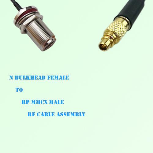 N Bulkhead Female to RP MMCX Male RF Cable Assembly N Bulkhead Female to RP MMCX Male RF Cable Assembly