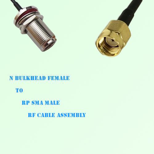 N Bulkhead Female to RP SMA Male RF Cable Assembly N Bulkhead Female to RP SMA Male RF Cable Assembly
