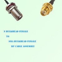 N Bulkhead Female to SMA Bulkhead Female RF Cable Assembly