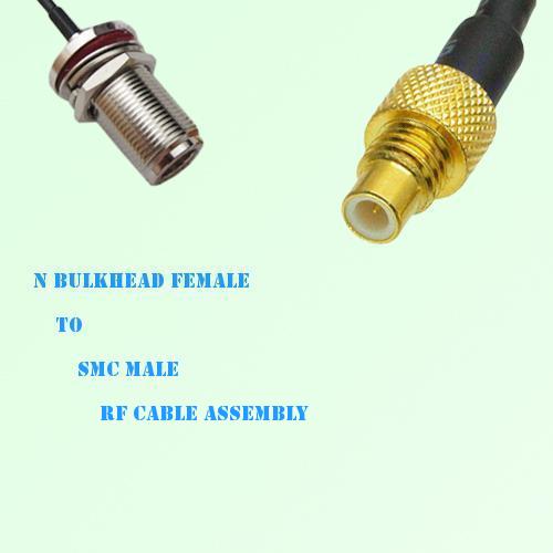 N Bulkhead Female to SMC Male RF Cable Assembly N Bulkhead Female to SMC Male RF Cable Assembly