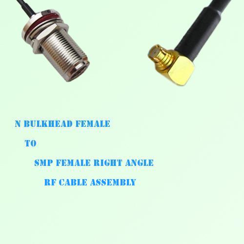 N Bulkhead Female to SMP Female Right Angle RF Cable Assembly