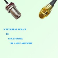 N Bulkhead Female to SSMA Female RF Cable Assembly