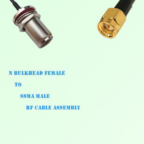 N Bulkhead Female to SSMA Male RF Cable Assembly