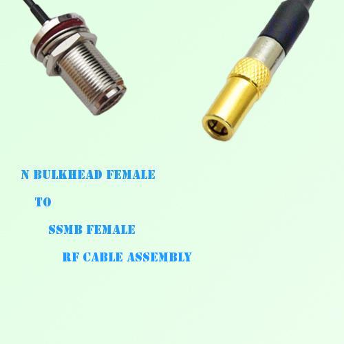 N Bulkhead Female to SSMB Female RF Cable Assembly