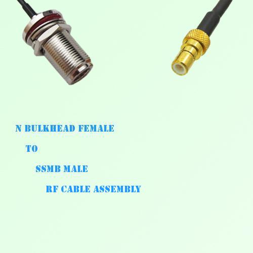 N Bulkhead Female to SSMB Male RF Cable Assembly
