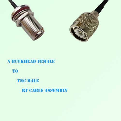 N Bulkhead Female to TNC Male RF Cable Assembly