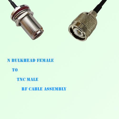 N Bulkhead Female to TNC Male RF Cable Assembly N Bulkhead Female to TNC Male RF Cable Assembly