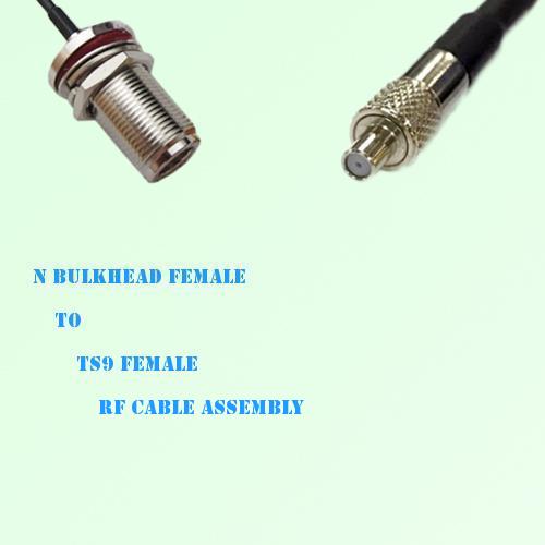 N Bulkhead Female to TS9 Female RF Cable Assembly