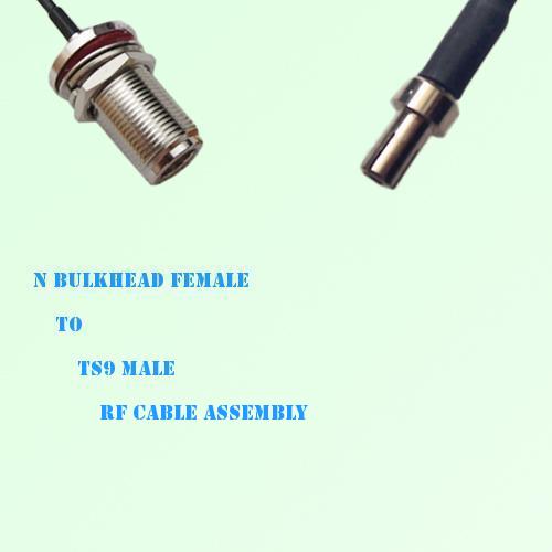 N Bulkhead Female to TS9 Male RF Cable Assembly